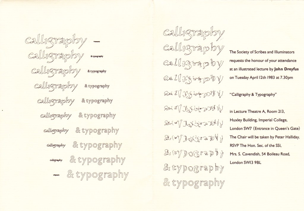 calligraphy and typography card