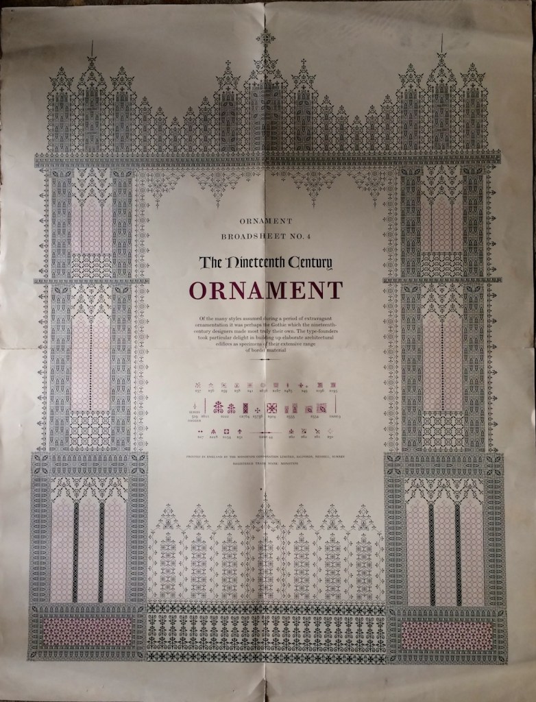 Ornamental type face