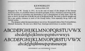 Goudy lettering