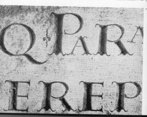 Filocalus lettering from 4th century Rome