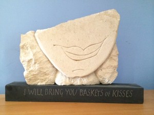 Limestone and slate sculpture by John Pitt