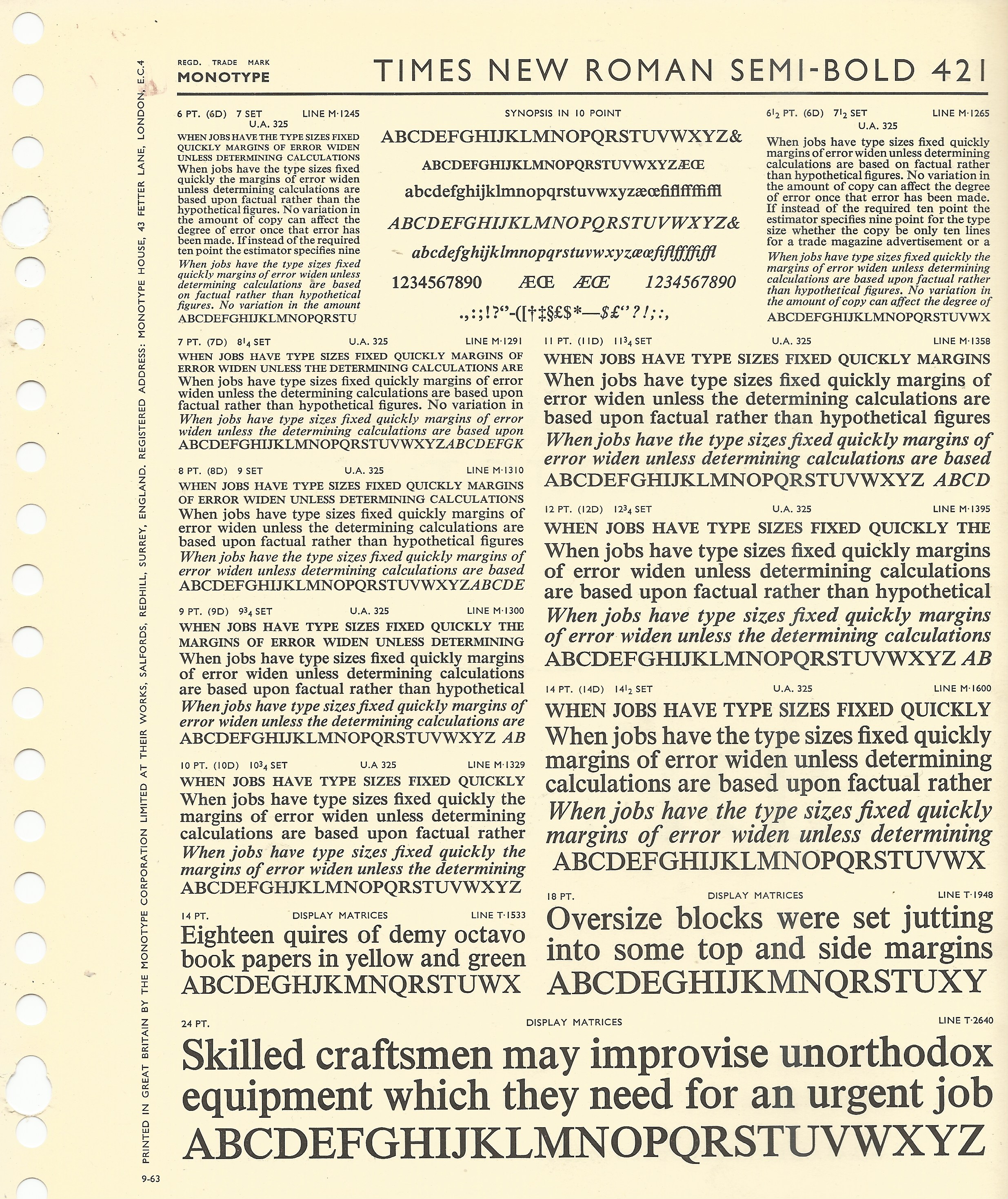 Times Roman semi bold 421