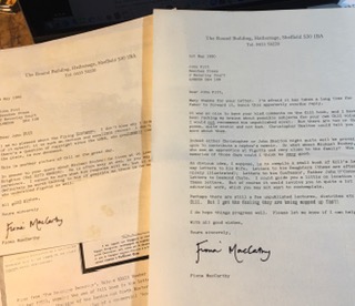 Letter from Fiona MacCarthy